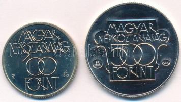 1985. 100Ft alpakka "Kulturális Fórum" + 1985. 500Ft Ag "Kulturális Fórum Budapest 19...