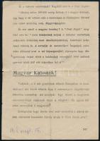 1918 "Magyar katonák! Olvassátok ti az újságaitokat?", nyomtatott röplap
