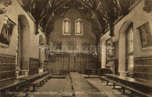 1931 Oxford, Merton College, Dining Hall, interior