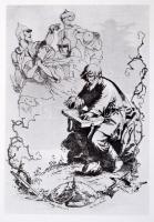 Zichy Mihály (1827-1906) 12 nyomatot tartalmazó mappa 28x41 cm