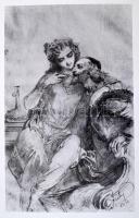 Zichy Mihály (1827-1906) 12 nyomatot tartalmazó mappa 28x41 cm