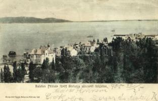 1905 Balatonföldvár, fürdő a Stefánia sáncról tekintve, villa. Kiadja Gerendai Gyula 146.