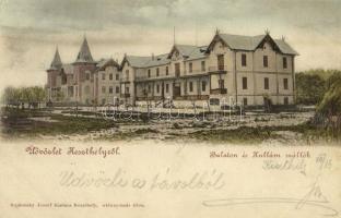 1899 Keszthely, Balaton és Hullám szállodák. Kiadja Sujánszky József