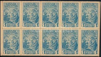 1915 Katonák karácsonyára 1f 100 darabos segélybélyegfüzet, magyar nyelvű / stamp booklet