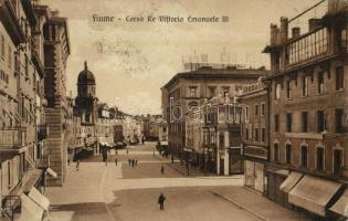 1932 Fiume, Rijeka; Corso Re Vittorio Emanuele III / street (EK)