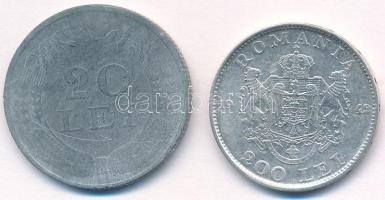 Románia 1942. 20L Zn + 1942. 200L Ag "I. Mihály" T:2-,3 kis ph.
Romania 1942. 20 Lei Zn +...