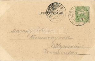 1906 Balatonfüred, Római katolikus templom, belső, főoltár. Kiajda H. Kampmann