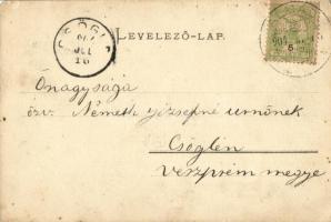 1904 Balatonalmádi, Községháza. Kiadja Pósa Endre (kopott sarkak / worn corners)