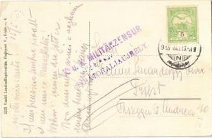 1915 Sátoraljaújhely, Megyeháza, lovasszekér vizes hordóval a kútnál (EK)