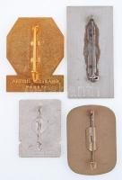 4db klf ritka olimpiai sajtó jelvény: Innsbruck 1964. (30x42mm); Grenoble 1968. (35x45mm); München 1...