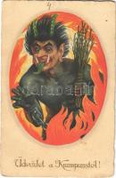 1931 Üdvözlet a Krampusztól! / Krampus in flames (Rb)