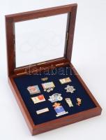 Amerikai Egyesült Államok 2002. 11db klf olimpiai támogató jelvény a Salt Lake City-ben rendezett Té...