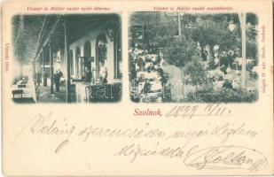 1899 Szolnok, Veszter és Müller vasúti nyári étterme és mulatókertje. Szigeti H. fényk. (fl)