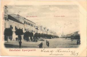 1900 Eperjes, Presov; Fő utca, Kir. törvényszék. Divald / main street, tribunal court