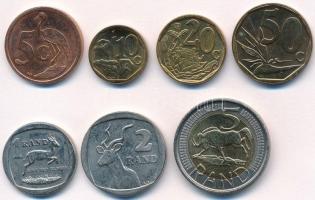 Dél-Afrika 2008. 5c-5R (7xklf) forgalmi sor T:1,1- South-Africa 2008. 5 Cents - 5 Rand (7xdiff) coin set C:UNC,AU