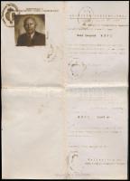 1944 2 db közjegyzői hiteles másolat: a budapesti svéd nagykövetség munkaviszony-igazolása magyar sz...