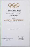 Sportolói hagyaték tétel, benne Papp László (1947-) 1992. "Magyar Olimpiai Érdemérem" aran...