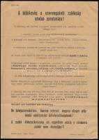 cca 1940 A hitközség a szorongatott zsidóság utolsó mentsvára!, a nagyváradi hitközség hirdetménye, hajtott, kis sérülésekkel