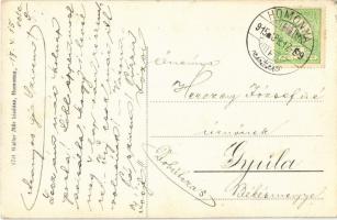 1915 Homonna, Homenau, Humenné; Andrássy Sándor gróf várkastélya. Waller Mór kiadása / castle