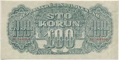 Csehszlovákia 1944. 100K T:II  Czechoslovakia 1944. 100 Korun C:XF Krause 48.a