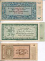 Német Harmadik Birodalom / Cseh-Morva Protektorátus 1940. 1K + 5K + 50K + 100K + 1942. 10K + 1944. 2...