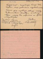 cca 1939-1942 Internált lengyel menekült részére írt levelezőlapok, neki szóló igazolások, kijárási ...