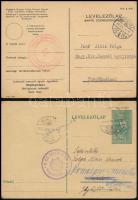cca 1939-1942 Internált lengyel menekült részére írt levelezőlapok, neki szóló igazolások, kijárási ...