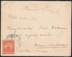 1906 ifj. Tisza Kálmán gróf (1867-1947) saját kézzel írt levele Szél Kálmán nagyszalontai esperesnek...