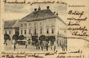 1904 Székesfehérvár, Városháza tér, Takarékpénztár. Kiadja Eisler Adolf (EK)