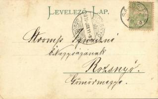 1906 Sárospatak, a sárospataki vár udvara. Kiadja Trócsányi Bertalan (EK)