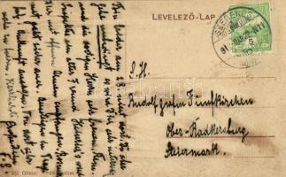 1912 Szerencs, Rákóczi vár. W. L. (?) 282. Kiadja Gönczy Árpád (apró lyukak / pinholes)