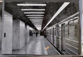 1970 Metro 1950-1970. Az M2 metróvonal építéséről és az új átadott állomásokról készített 84 db fotó...
