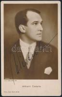 Wilhelm Dieterle német színész aláírt fotólap / Autograph signed photo postcard