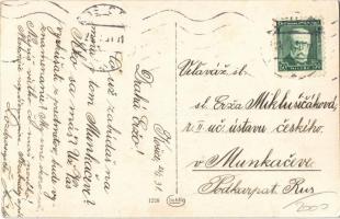 1931 Kassa, Kosice; színház. montázslap galambbal / theatre. montgae with dove / Tísic pozdravov Ti ...