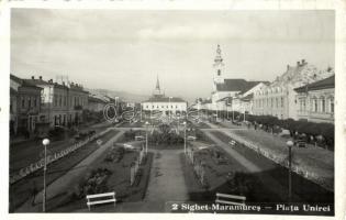 1938 Máramarossziget, Sighetu Marmatiei, Sighet Maramures; Piata Unirei / Főtér / main square