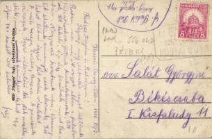 1926 Péteri, Evangélikus templom. Kiadja a Hangya Szövetkezet + "PÉTERI POSTAI ÜGYN." bély...