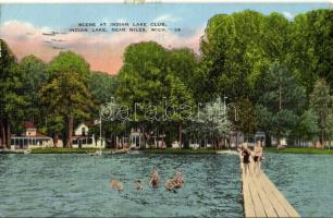 1949 Niles, Michigan, Indian Lake, Scene at Indian Lake Club (EK)