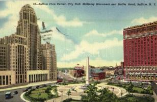 Buffalo, N. Y., Buffalo Civic Center, City Hall, McKinley Monument and Statler Hotel