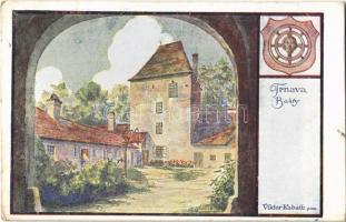 1924 Nagyszombat, Tyrnau, Trnava; bástya / Basty / tower. Art Nouveau s: Viktor Kabáth
