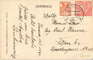 1924 Nagyszombat, Tyrnau, Trnava; bástya / Basty / tower. Art Nouveau s: Viktor Kabáth