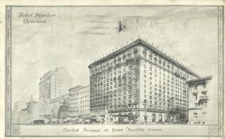 1928 Cleveland, Ohio, Hotel Statler, advertisement (13,3 cm x 8,2 cm) (EK)