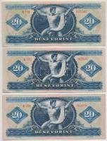 1965. 20Ft (3x) nyomdai papírráncokkal T:I,I-
Adamo F14