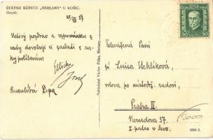 Ránkfüred, Ránkherlány, Rank Herlein, Herlany (Kassa, Kosice, Kaschau); szökőforrás. Václav Fiska ki...