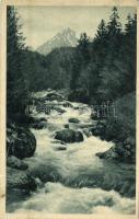 1923 Tátra, Magas Tátra, Vysoké Tatry; Studená voda a Prostrední hreben / hegyi folyó / mountain river