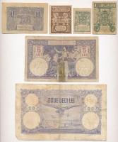 Románia 1915-1922. 10b-20L T:III-IV szakadás, ragasztás, folt
Romania 1915-1922. 10 Bani - 20 Lei C...