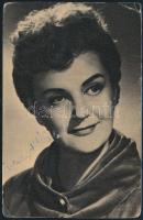 Tolnay Klári (1914-1998) színésznő aláírása az őt ábrázoló fotón
