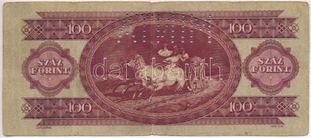 1947. 100Ft "B 225 - 062036" sorozat és sorszámmal illetve "MINTA" perforációval...