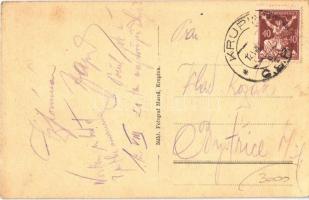 Korpona, Krupina; Szentháromság tér és szobor, teherautó, városháza / Námestie / square, Trinity sta...