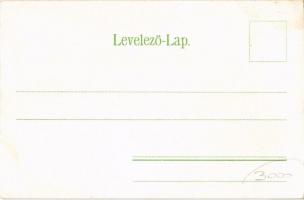 Trencsénteplic, Trencianske Teplice; Gyógyterem, térkép. Wertheim Zsigmond kiadása / spa, map. Art N...