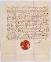 1646 Sopron, III. Ferdinánd király parancslevele a Vas vármegyei káptalannak megyei ügy kivizsgálása tárgyában, latin nyelven, papír, ellenjegyzéssel, rányomott, töredékes viaszpecséttel, a külzeten későbbi feljegyzéssel